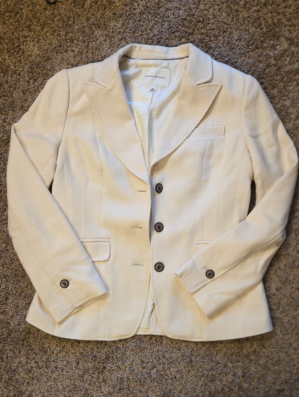 Banana Republic Ivory Tailored Women's Blazer